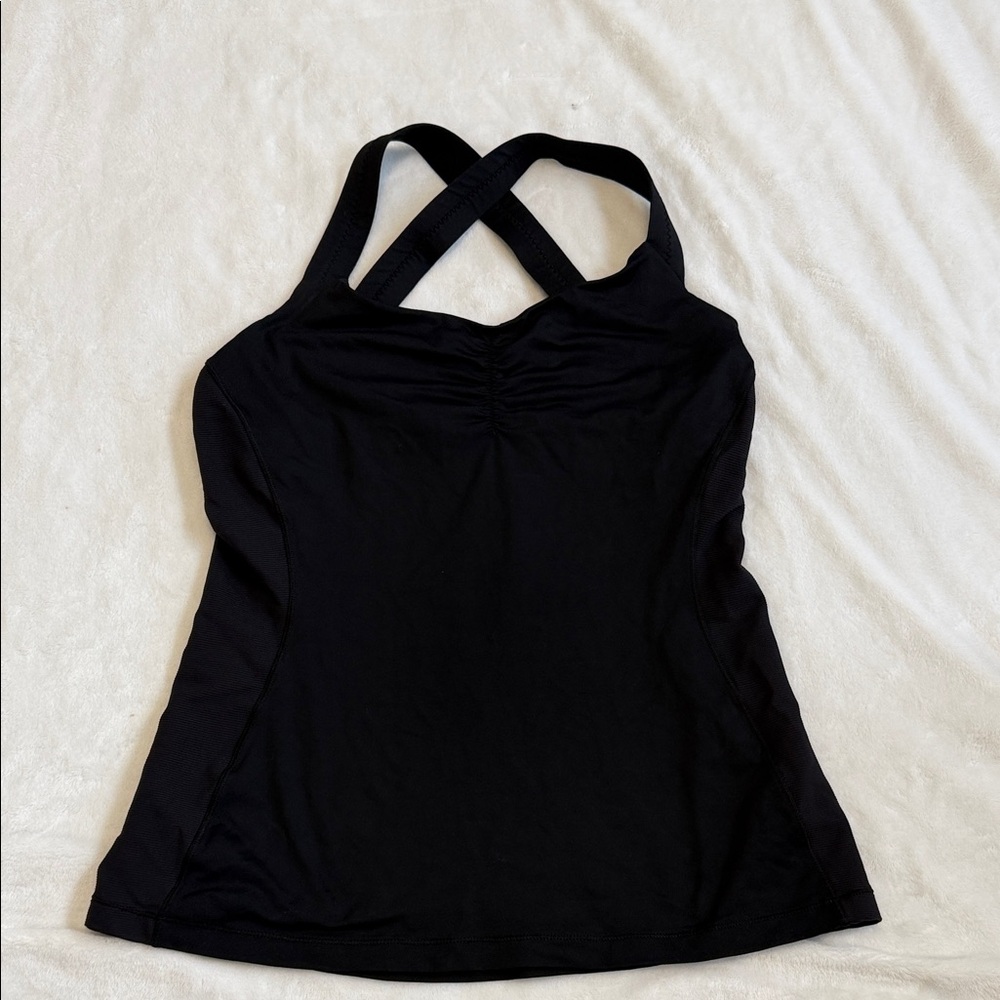 Lululemon Women's Black Cross-Back Tank Top